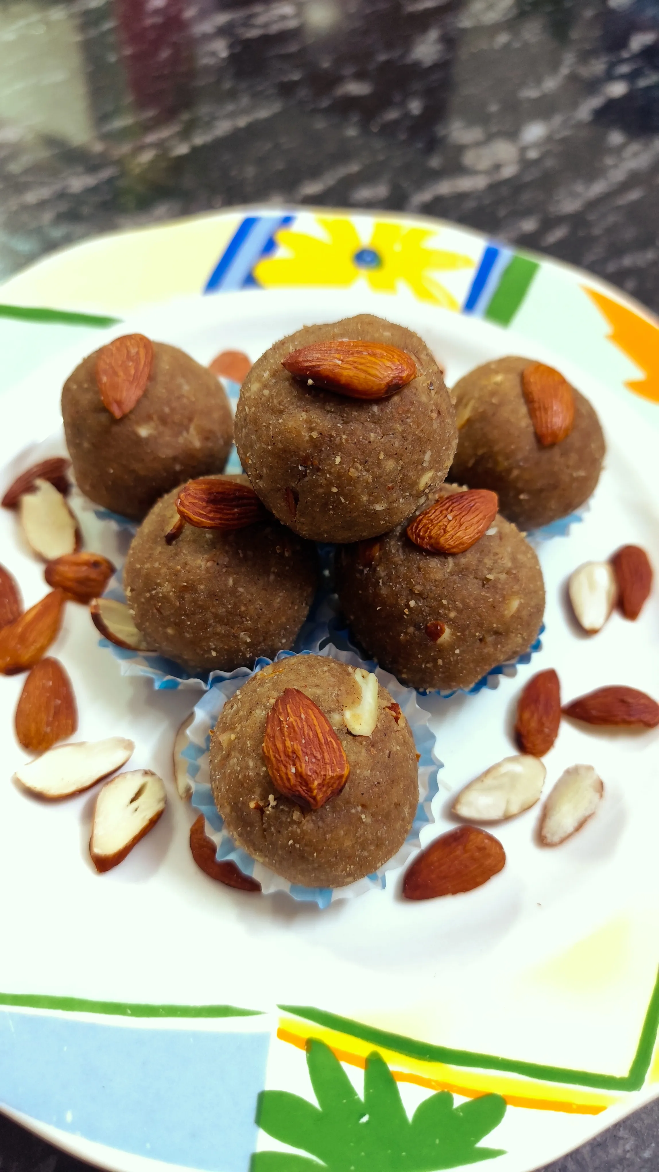 Roasted Almond Singhara Laddoos